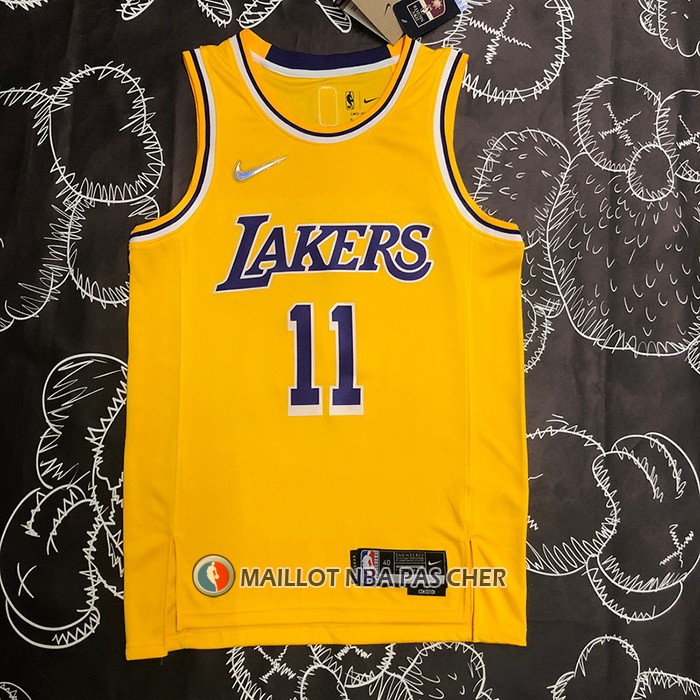 Maillot Los Angeles Lakers Kyrie Irving NO 11 75th Anniversary 2021-22 Jaune